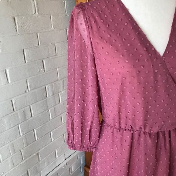 - BOHO mini dress balloon sleeves back elastic waist with back tie - Picture 8 of 10